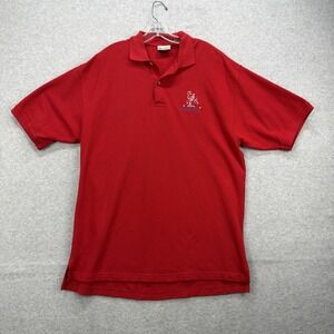 Walt Disney World Polo Shirt Men XL Red Mickey Mouse Fantasia Magic Kingdom Golf